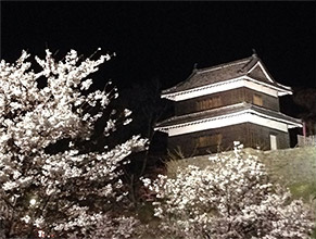 上田城西櫓、南櫓のライトアップ照明設備一式寄贈（平成９年）